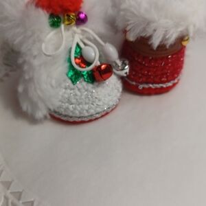 Cozy Holiday Kids Boots with Bells